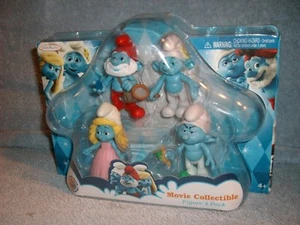Schlümpfe Film 4er Pack Schlumpfine Papa Schlumpf Grumpy Vanity Jakks Pacific 2013 Neu - Bild 1 von 2