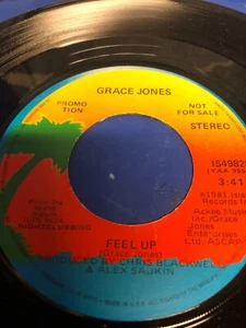 GRACE JONES - FEEL UP  -  7" VINYL 45 RPM MINT, NEVER PLAYED - Picture 1 of 4