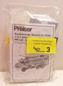 Preiser 2626 FTLF 8000 MB LAK 7 Metz Feuerwehr Limitierte Sonderauflage gelb NEU - Bild 1 von 2