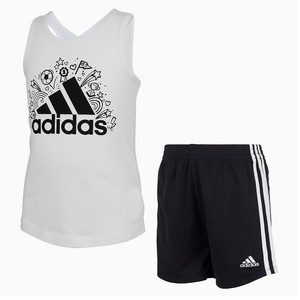 girls adidas short set