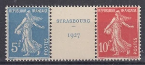 TIMBRE FRANCE PAIRE STRASBOURG N° 242A NEUF ** GOMME SANS CHARNIERE -COTE 1200 € - Picture 1 of 2