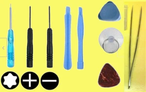 🔥 9pc Prytool Pentalobe Flat Screwdrivers Tweezers Repair Tool Kit Phone Camera - Picture 1 of 9
