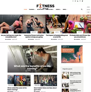 Fitness Blog Web Design mit kostenlosem VPS Webhosting und Installation - Bild 1 von 5