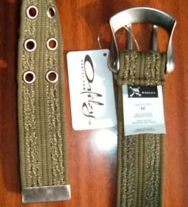 VINTAGE OAKLEY WEB GÜRTEL FARBE MILITÄR NEU OLIV M BRANDNEU MIT ETIKETT - Bild 1 von 3