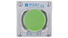 1-hole control box, mushroom button with cover, green 1Z, gray IP65 SP22K /T2UK