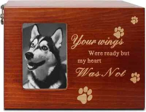 Small Cat/Dog Pet Urns for Dogs Ashes Memorial Wooden Pet Urn for Dog Ashes - Picture 1 of 16