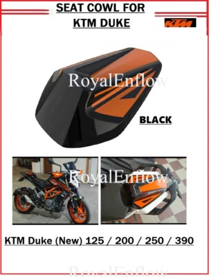 Capucha de asiento negra para KTM Duke (nueva) 125/200/250/390 Foto 1 de 3