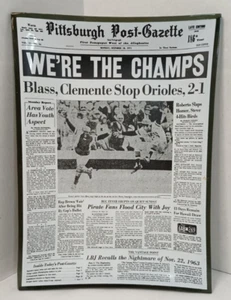 1971 World Series Pittsburgh Pirates Champions Glass Bent Glass Tray  5 X 7 inc - Picture 1 of 14