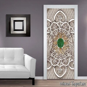 Papel pintado para puerta autoadhesivo mural puerta póster textura moderna joyería 1425 - Imagen 1 de 2