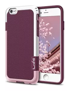 Custodia iPhone 6 / 6s 4,7 pollici LoHi ibrida antiurto 3 colori TPU vino rosso bianco - Foto 1 di 5