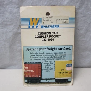 Walther's 933-1030 HO Scale Cushion Car Coupler Pocket Set 8 Brown Sealed NOS - Picture 1 of 3
