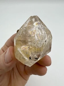 55 mm DT Herkimer Diamant Goldheiler, tolle Klarheit & Form, Regenbogen, Reiter - Bild 1 von 12