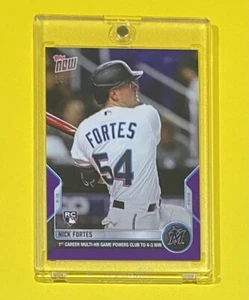 2022 MLB Topps Now Nick Fortes Rookie PURPLE PARALLEL /25 SSP Marlins #721 RC 🔥 - Picture 1 of 3
