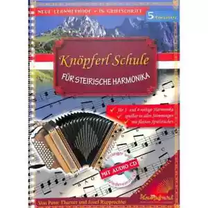 Knöpferl Schule für Steirische Harmonika 5-Fingersatz mit CD - Bild 1 von 4