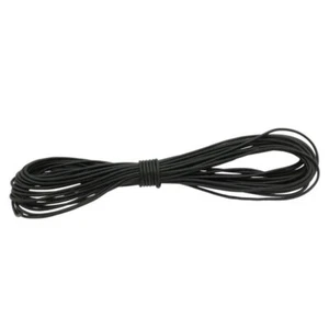 Cuerda de cuero redonda de 1 m negra 2 mm correa de joyería correa de cuero en pieza - Imagen 1 de 1