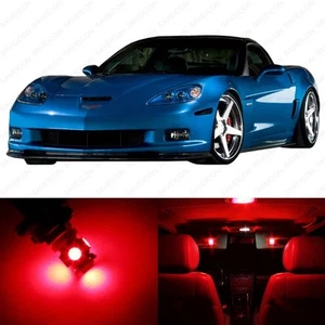 Paquete de 11 luces interiores LED rojas para Chevy Corvette C6 2005-2013 + herramienta de palanca - Imagen 1 de 8