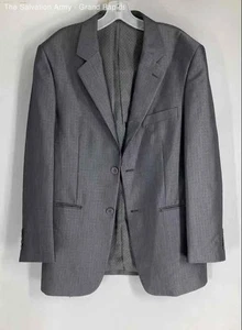 Vinci Mens Gray 2 Piece Single-Breasted Two-Button Blazer Pant Suit Set Size 32R - Picture 1 of 9