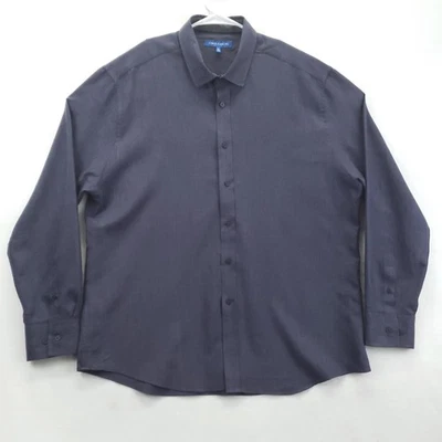 Camisa Vince Camuto Para Hombre Extra Grande Azul Marino Abotonada Manga Larga Sólida Foto 1 de 4