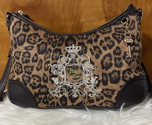 Juicy Couture Juicy For All Hobo Leopardenmuster Umhängetasche Neu mit Etikett Y2K - Bild 1 von 12