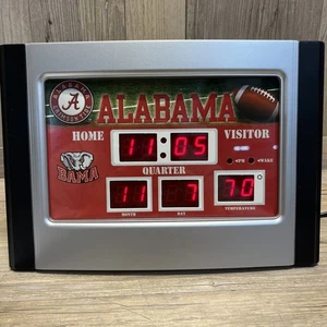 NCAA Alabama Crimson Tide Football Score Board Orologio Digitale, Calendario, Sveglia - Foto 1 di 5