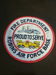 Robins  A.F.B., Georgia  "Proud to Serve"   (4" round size)  fire patch - Picture 1 of 1