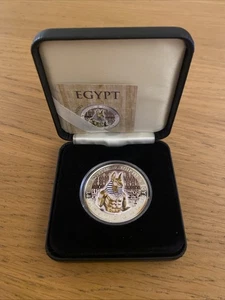 2012 Fiji $1 ANUBIS Golden Colorful Egypt Silver Proof Coin w/ COA (27567) - Picture 1 of 8