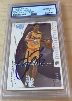 Jannero Pargo Signed 2002-03 Ultimate Collection Gold 08/25 PSA/DNA Certified - Image 1 of 2