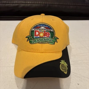 Dole Plantation Hat Wahiawa Hawaii Truckers Baseball Strapback Yellow and Black - Picture 1 of 4