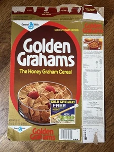 General Mills Golden Grahams 1986 caja de cereales - Gold Giveaway Edition Serie 1 - Imagen 1 de 3