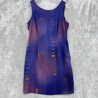 Vintage KC Spencer Dress Womens 8 Chiffon Sheath Ruffle Drape Evening Bohemian - Image 1 of 4