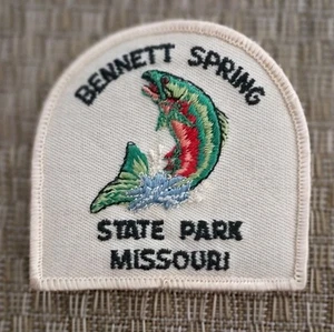 VTG Bennett Spring State Park Missouri Patch - Fishing & Travel Souvenir ~ Trout - Picture 1 of 4