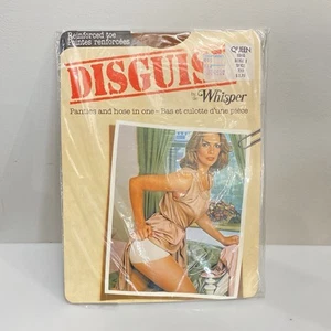 Vintage Disguise Panties and Hose in One By Whisper Beige Queen Size NOS - Bild 1 von 6