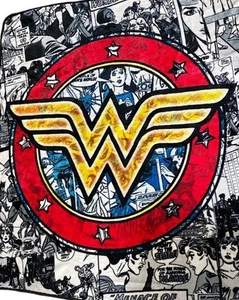 Wonder Woman Blanket Fleece Throw Soft logo dc comics Comic Strip Pop Art Print - Picture 1 of 4