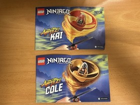 LEGO NINJAGO Lot of 2 Manuals - Kai and Cole Airjitzu - INSTRUCTION MANUALS ONLY