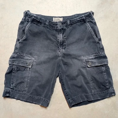 Vintage Y2K American Eagle Cargo Shorts Mens Size 32 Black Distressed - Image 1 of 4