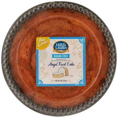 Pastel de comida de ángel sin azúcar Hill & Valley | 9 OZ | Paquete de 2 Foto 1 de 4