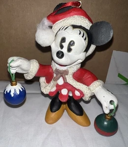 Minnie Mouse Mrs Claus Vintage Christmas Ornament 2 Balls Ornaments J6417 4 1/4” - Picture 1 of 17