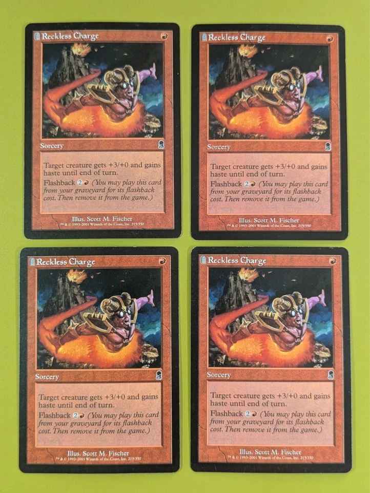 Reckless Charge x4 Odyssey 4x Playset Magic the Gathering MTG  - Image 1 of 1