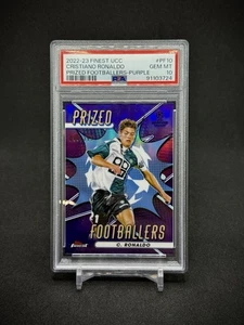 Cristiano Ronaldo 2022 Topps Prized Footballers Purple Refractor /299 PSA 10 - Picture 1 of 3