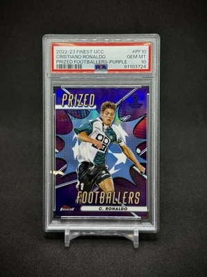 Cristiano Ronaldo 2022 Topps Prized Footballers Purple Refractor /299 PSA 10 - Image 1 of 3
