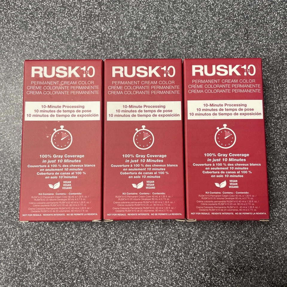 Rusk 10/7NN Medium Intense Natural Blonde Permanent HAIR COLOR w/ developer