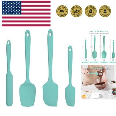Juego de espátulas de silicona con 600 grados Fahrenheit resistente al calor verde azulado/aqua Sky Foto 1 de 4