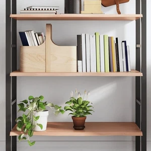 Estantería de pared marrón claro madera maciza de roble con acabado barniz - Imagen 1 de 7