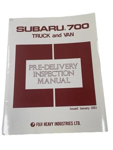Subaru 700 Truck & Van Pre-delivery Inspection Manual Fuji Heavy Ind. Jan '83 - Picture 1 of 4