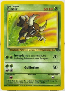 Tarjeta 25/64 AS IS Pokemon TCG JUNGLE UNLIMITED PINSIR RARA NO HOLO - Imagen 1 de 2