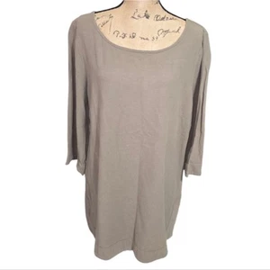 Top túnica para mujer Soft Surroundings beige 100 % algodón color topo talla XL - Imagen 1 de 5