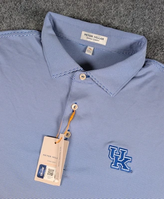 Camisa Polo Kentucky Wildcats Peter Millar Verano Cómoda Hombres XL Azul Rayas Nueva con Etiquetas Foto 1 de 4