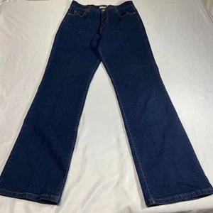 Pantalones de mezclilla Levi’s 512 perfectamente adelgazantes para mujer corte bota elásticos talla 12M lavado oscuro  - Imagen 1 de 14