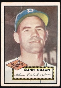 1952 Topps #390 Glenn Rocky NELSON RC - Brooklyn Dodgers High Hi # G 2 - Picture 1 of 3