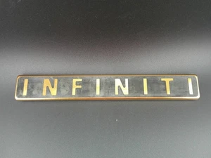 Vintage Infiniti Brass Metal Emblem Badge Nameplate OEM Rare JDM Classic Car Tri - Picture 1 of 11